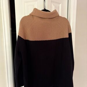 Nordstrom Black and Tan Cowl Neck Sweater